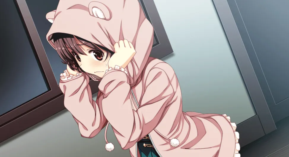 Nakizaki con la capucha de su chaqueta puesta sobre su cabeza.