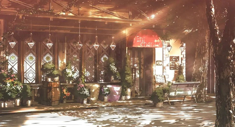 El escaparate del Café Enchanté.