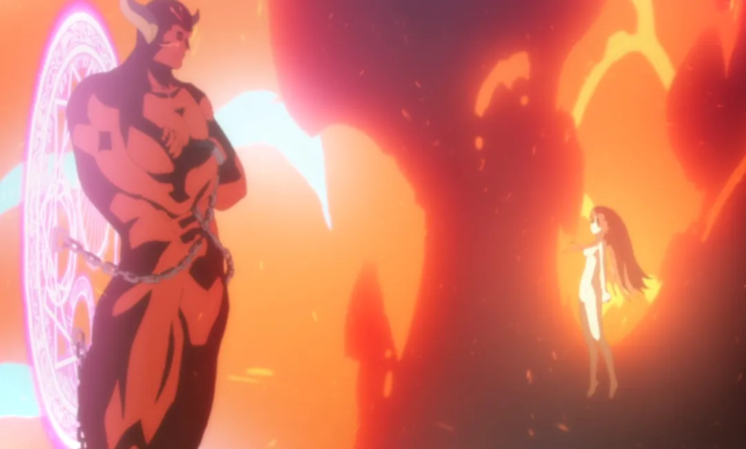 Earnest y el demonio peleando desnudos.