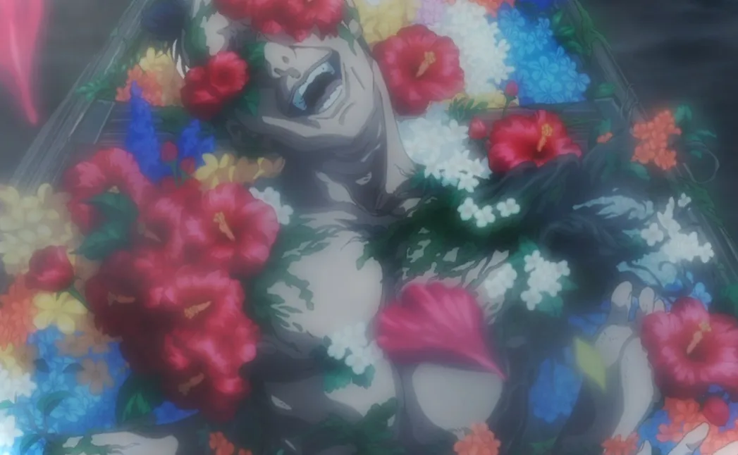 Cadáver en un barco de flores.