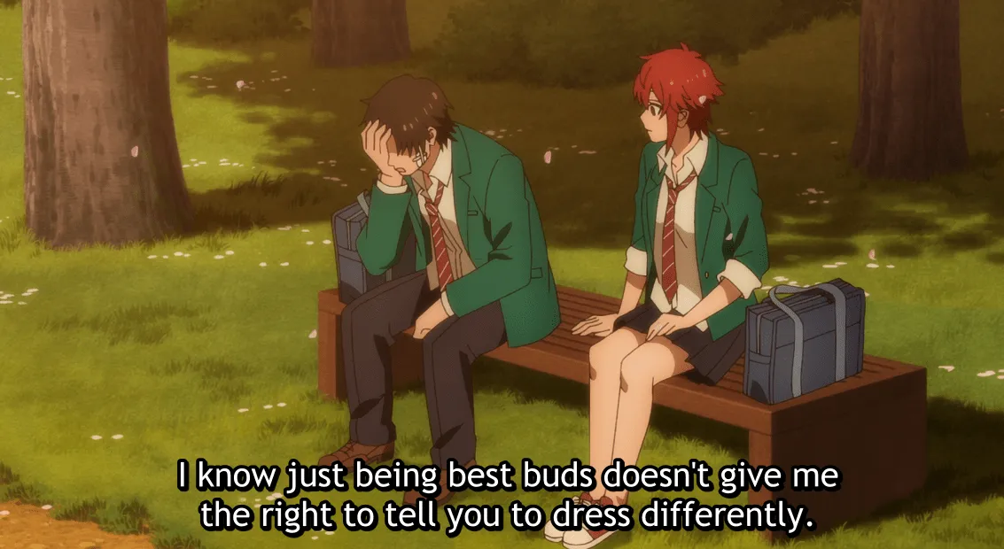 Jun le dice a Tomo que no tiene derecho a vigilar su cuerpo.