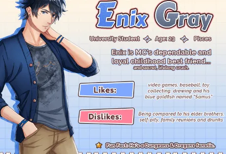 Información del personaje de Love Spell Enix Grey