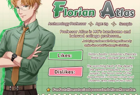 Hechizo de amor Florian Atlas información del personaje