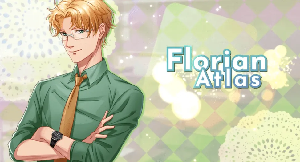 Florian Atlas con los brazos cruzados con corbata amarilla, camisa verde con botones y gafas.