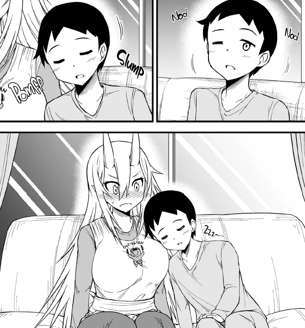 Tomoyuki apoya su cabeza en el hombro de Mitsuki.