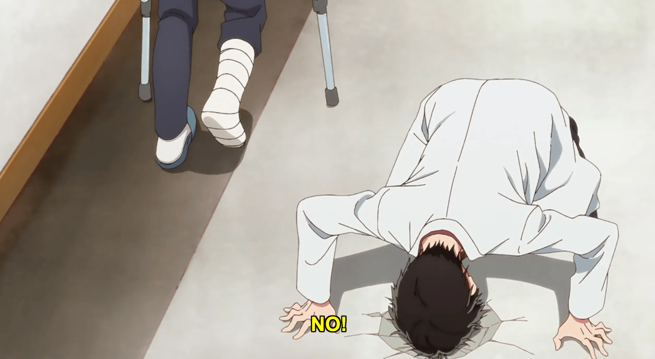 Goro se estrella la cabeza contra el suelo.