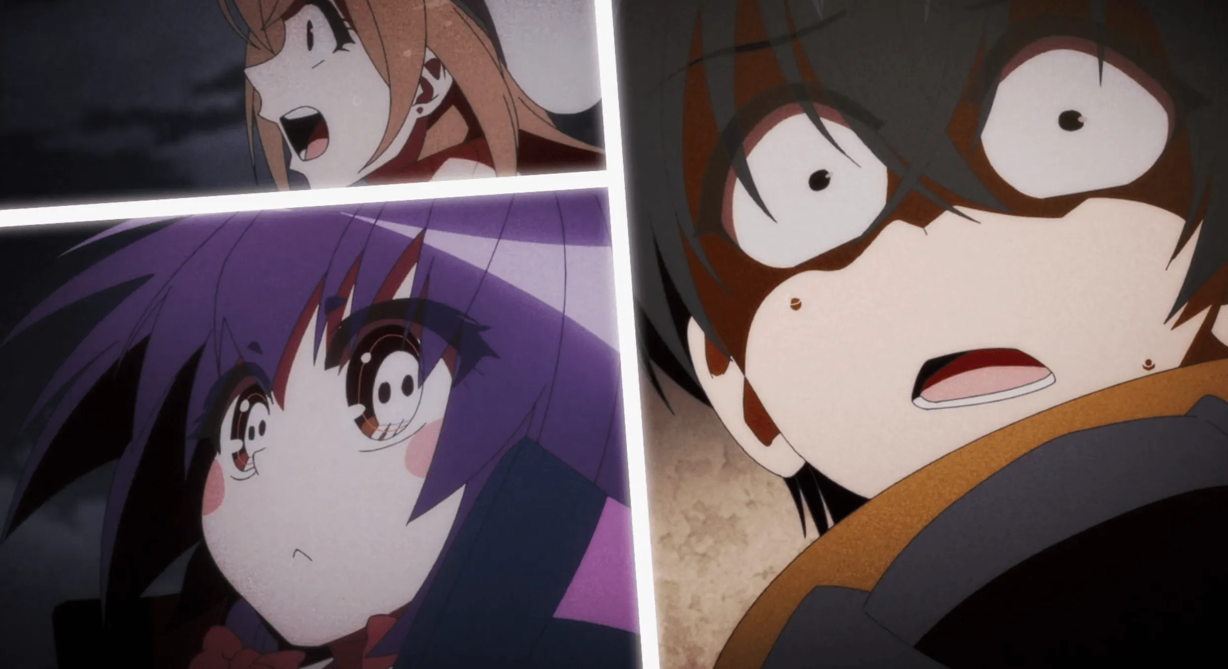 Keitaro, Yayoi y Eiko en diferentes tomas.