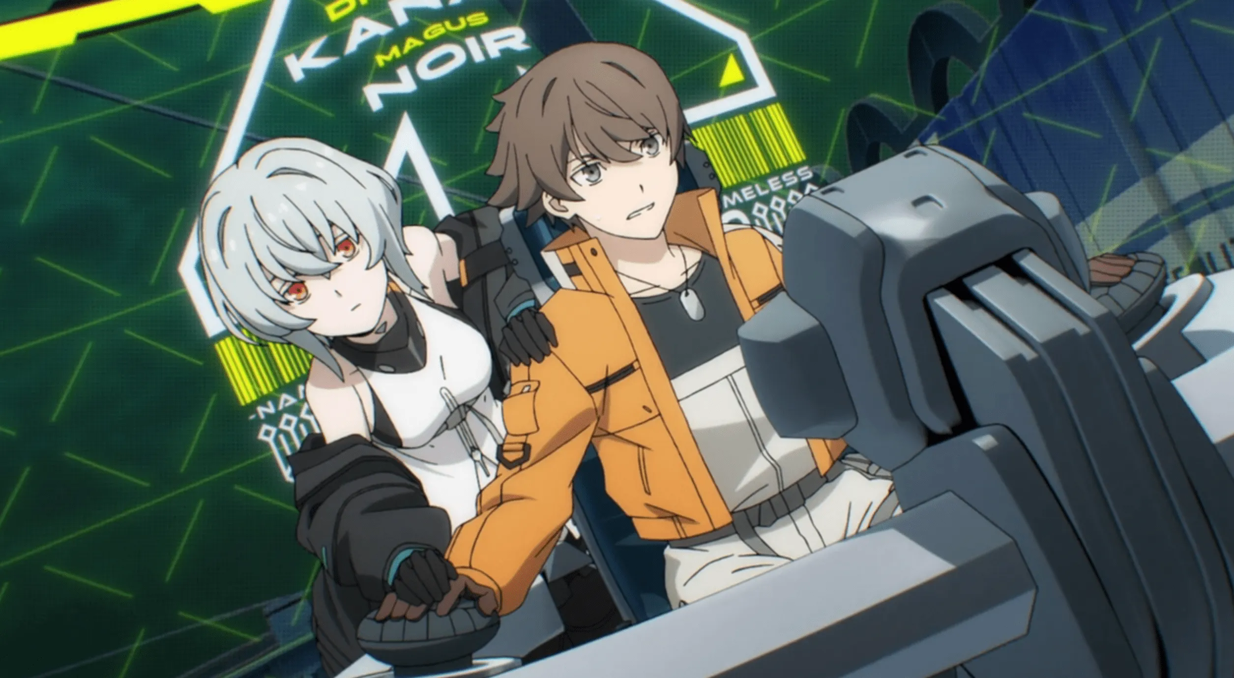 Kanata y Noir en el robot