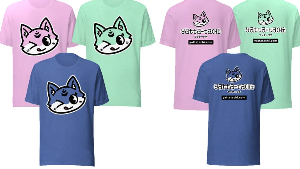 Camisas de color rosa, azul y menta con la nueva marca Yatta-Tachi.
