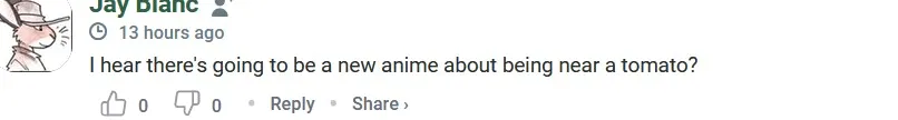 ¿He oído que habrá un nuevo anime sobre estar cerca de un tomate?