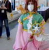Card Captor Sakura costume completely made out of crochet.