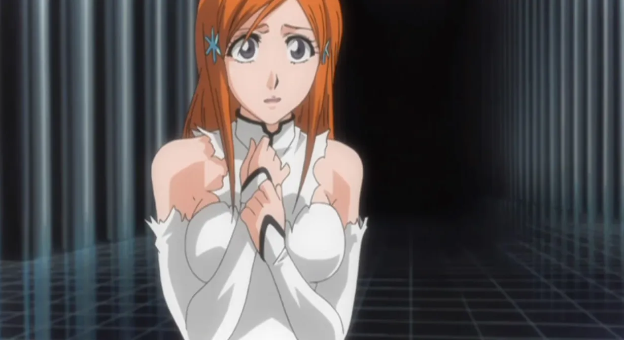 Orihime Inoue con su traje de sanadora