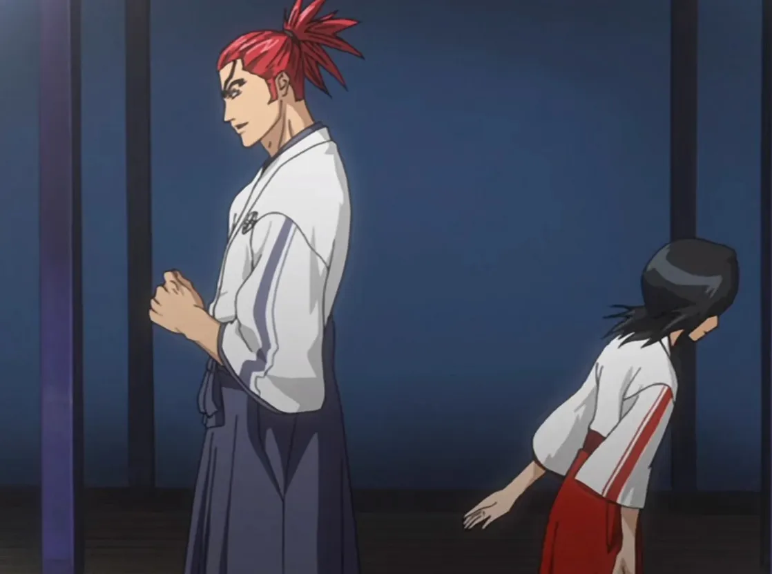 Rukia se aleja de Renji.