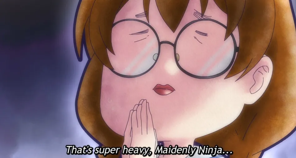 Sekine reza.  Eso es súper pesado, Maidenly Ninja.