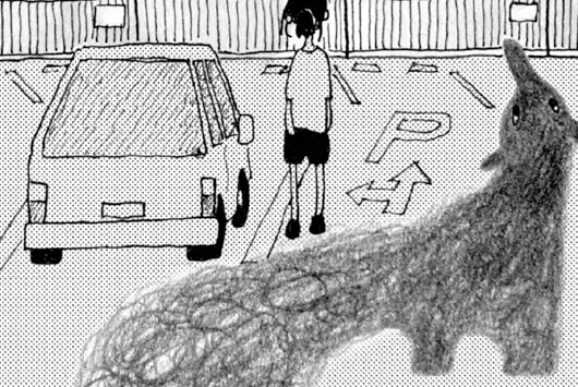 Esta imagen ilustra algunas de las técnicas de medios mixtos utilizadas para darle al manga su aspecto distintivo.